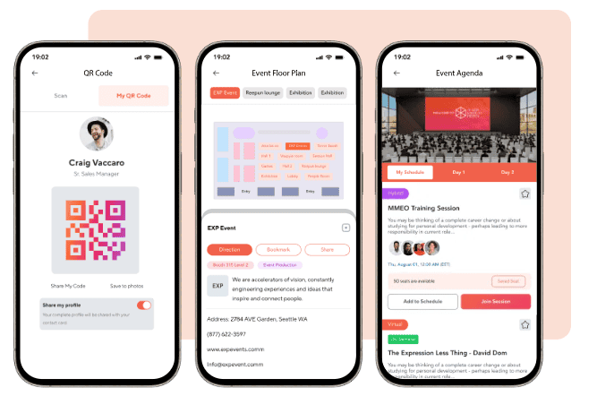 User Friendly event app interface 