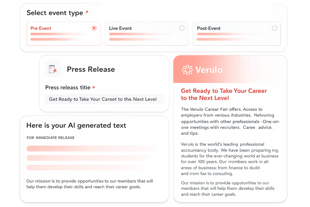 vFairs AI writing assistant