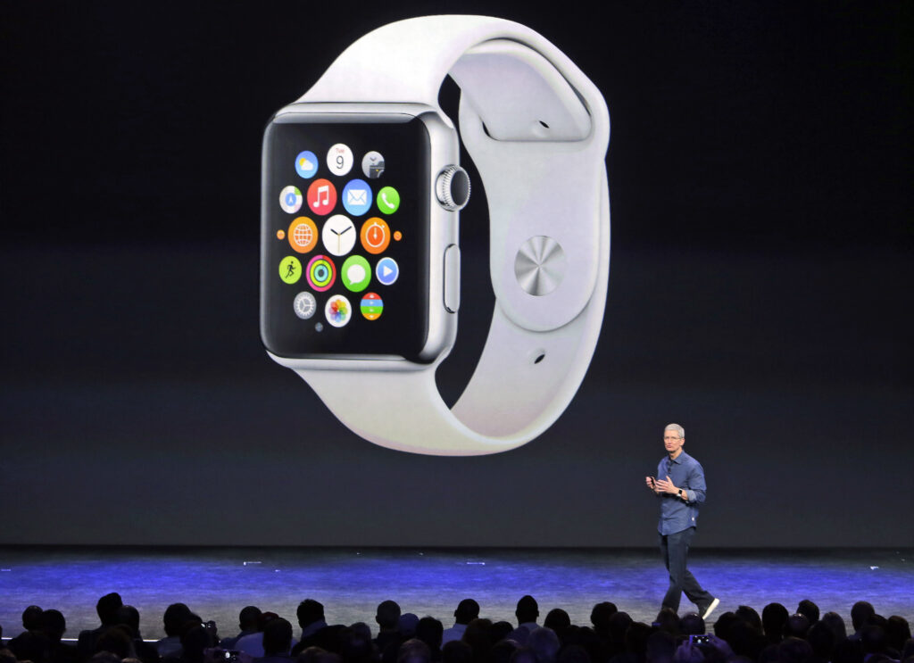 Apple CEO Tim Cook introduces the new Apple Watch