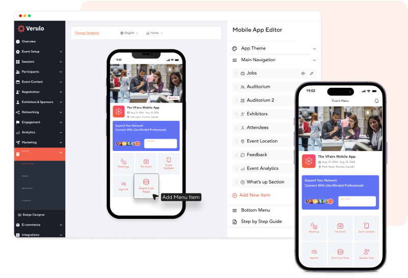 Customize the mobile event app for event branding