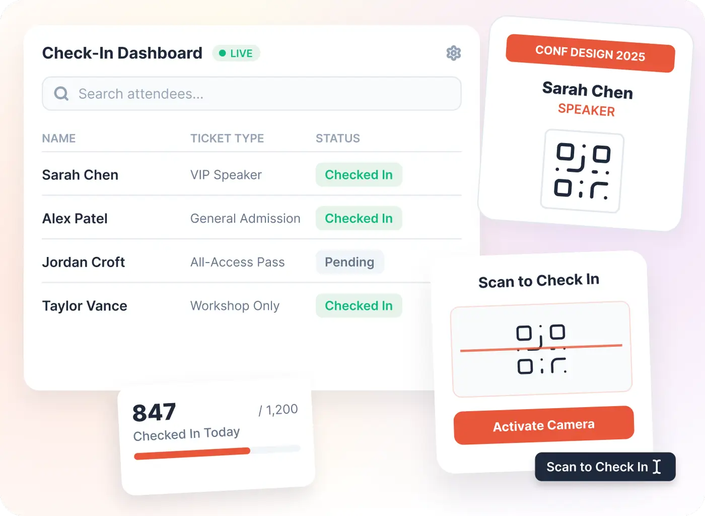 Get Attendees Checked Into the Event & Each Session Without a Line