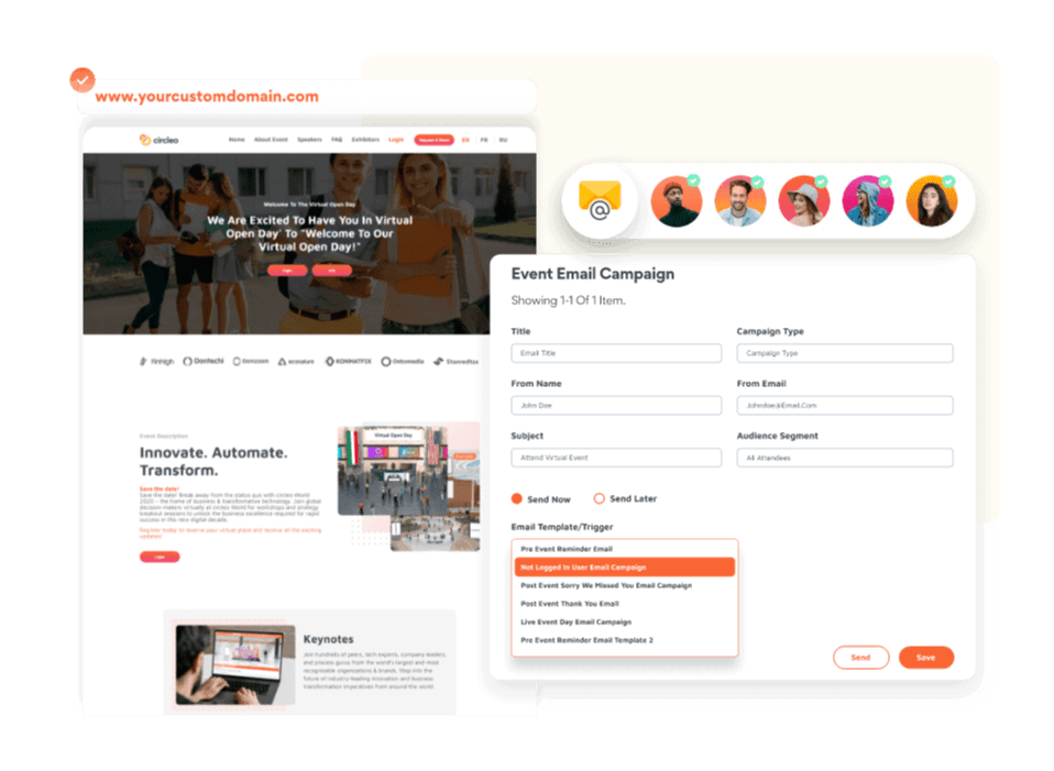 Make Student Sign Ups Simple with Custom Event Website & AI-Powered Marketing Tools.-min