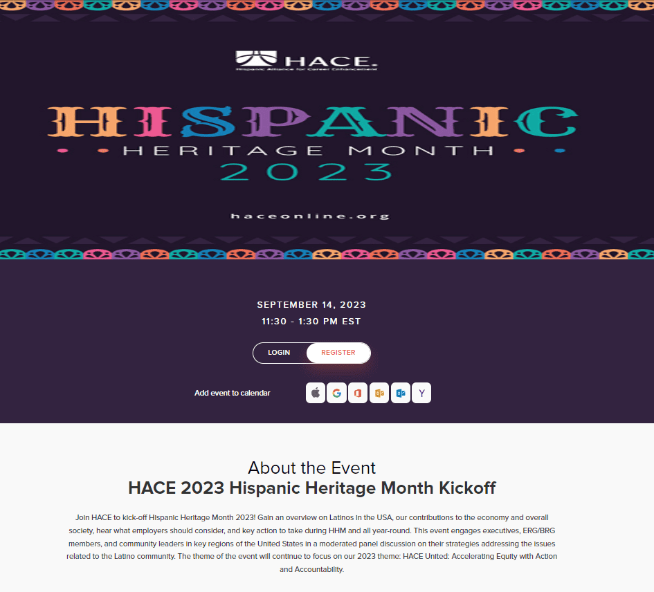 HAEC Landing page