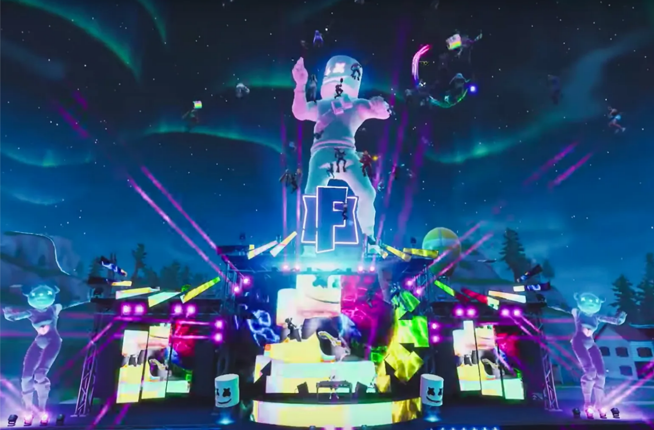 Marshmello's concert in Fortnite
