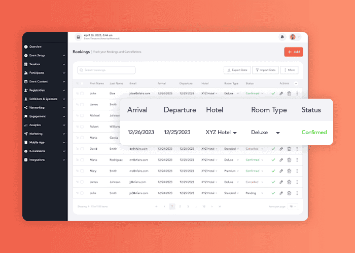 event accomodation module for hotel booking during registration