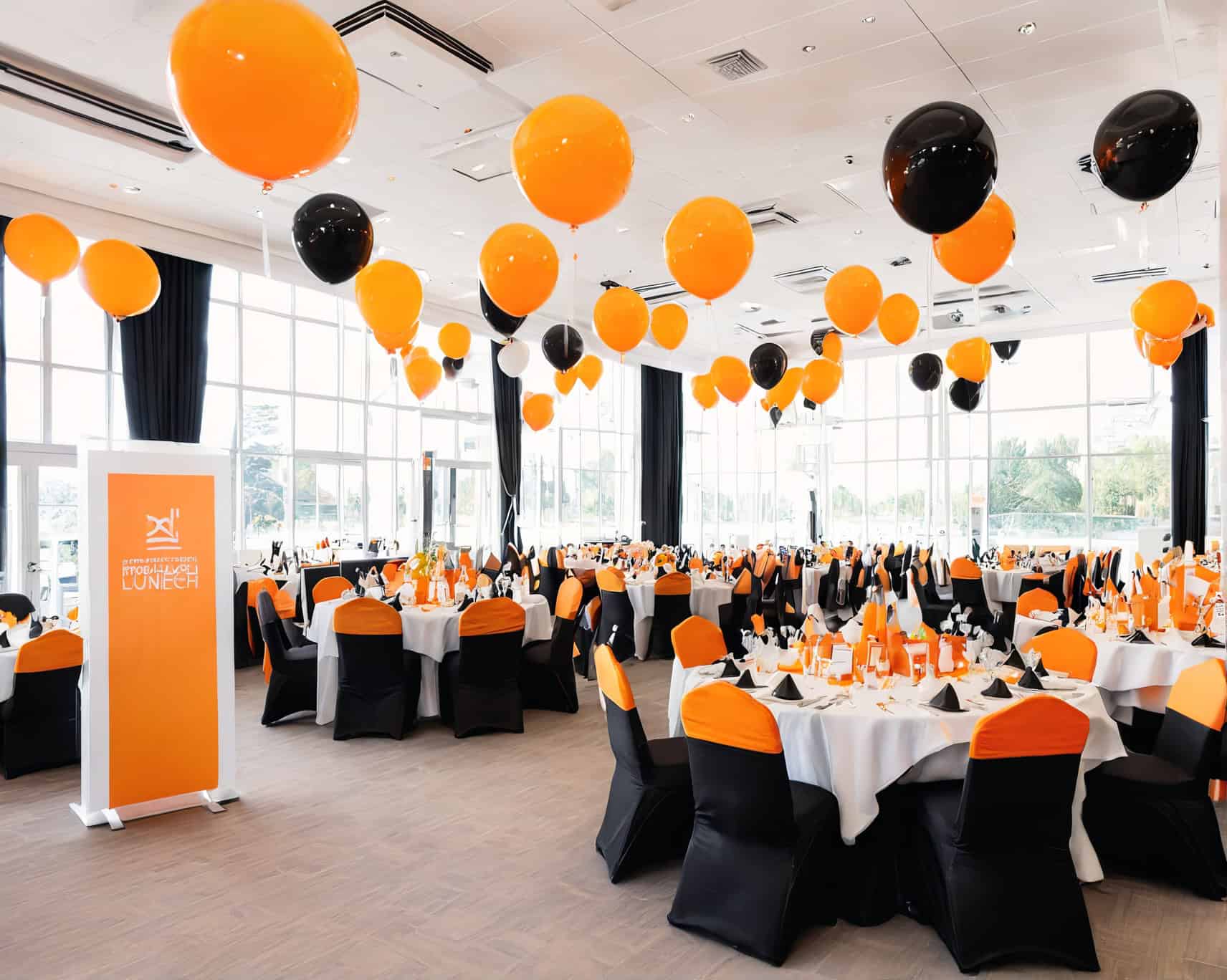 Maham Ali Product Launch Luncheon. theme orange white black. 9f7c2771 2803 47ab 8e26 8eb7a35f5cd1