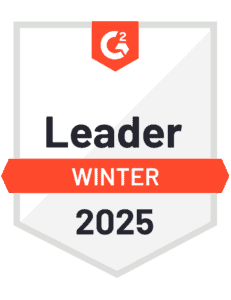 G2 Badge for leader in event management platform for winter 2025