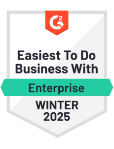 Easiest to do business with award by G2 winter 2025 report