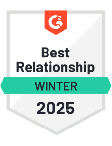 G2 Badge for best relationship in virtual career fair platform