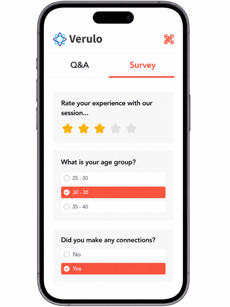 collect attendee feedback in-app