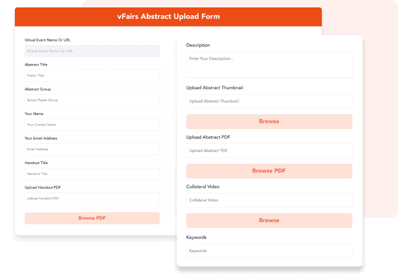 An example of an abstract submission form for abstract management 