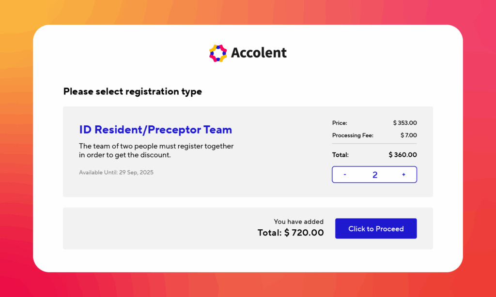Group registrations 