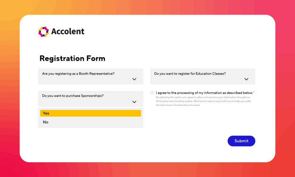 trade show form example 