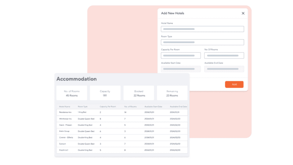 how the accommodation management module works