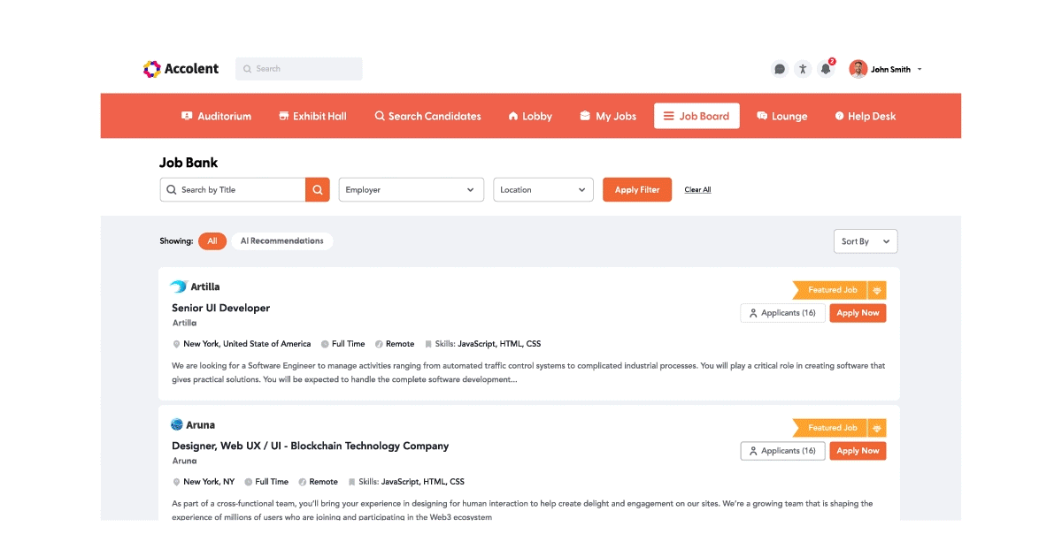 vFairs Job Portal