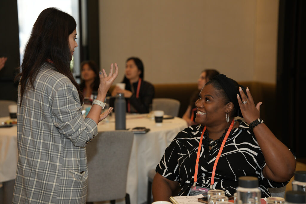 people networking with each other at Discover Next conference