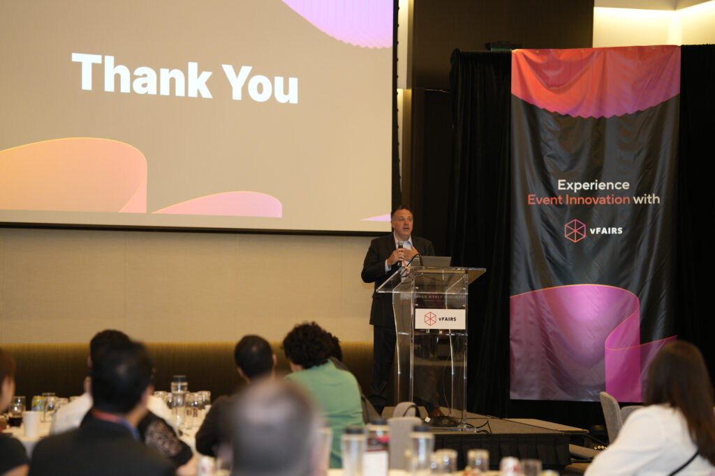 vFairs speaker presenting at their conference