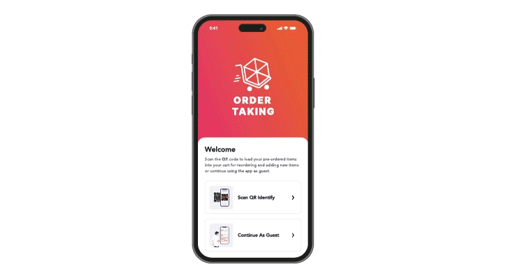 vFairs Order Taking App GIF