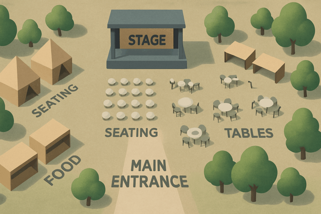 outdoor event floor plan