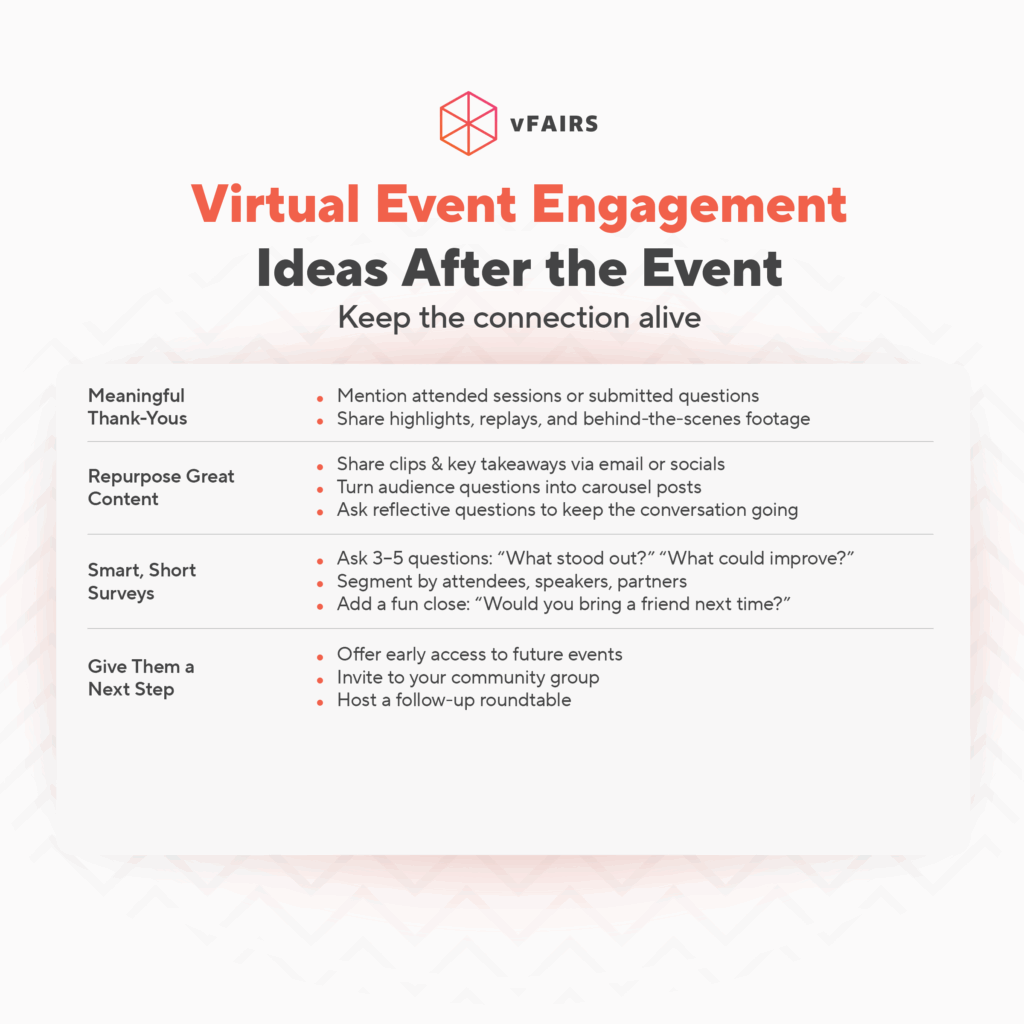 how to engage virtual event attendees beyond the event