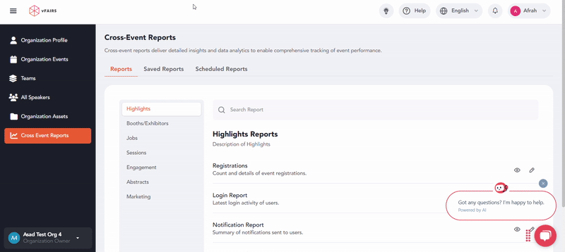 custom event reporting