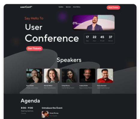 Event websites & registration