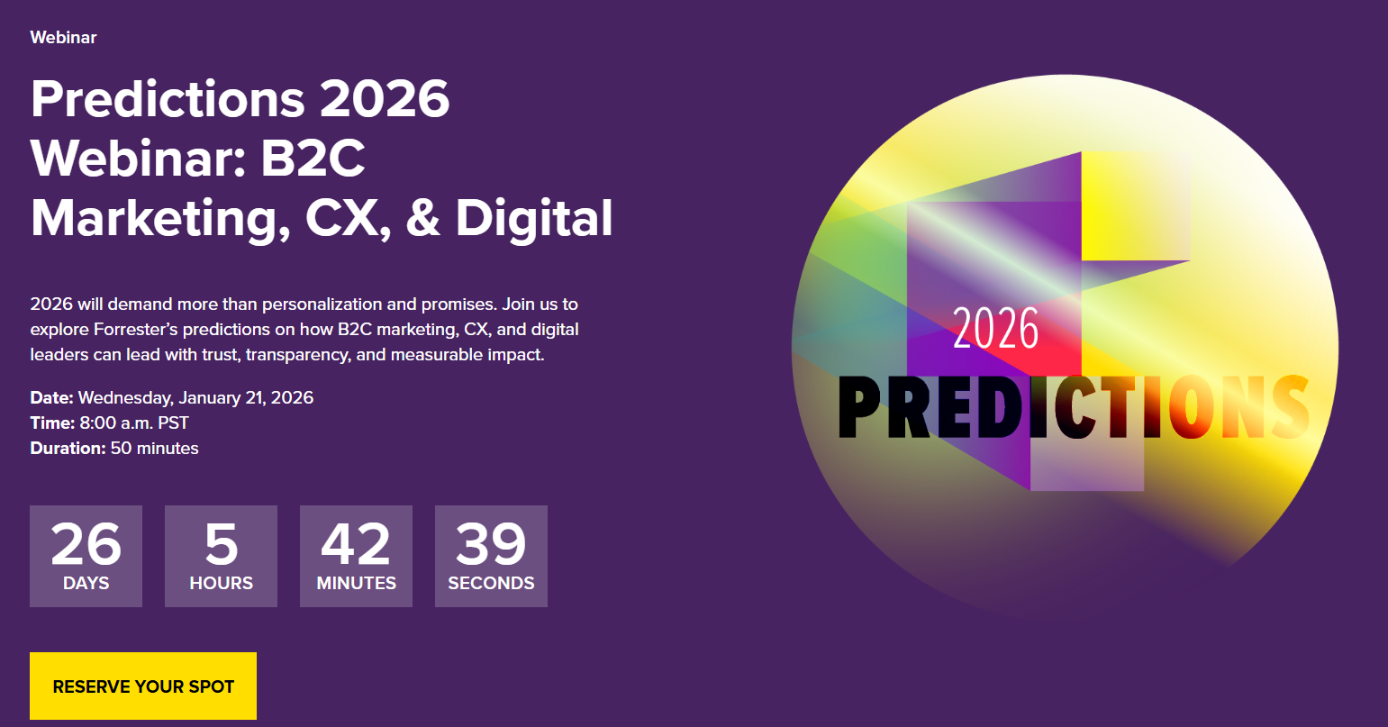 Forrester predictions for 2026 banner image