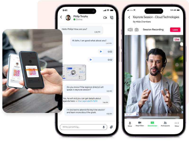 using event app to network 