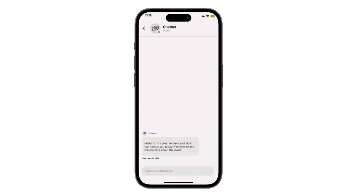 AI chat assistant for live event support