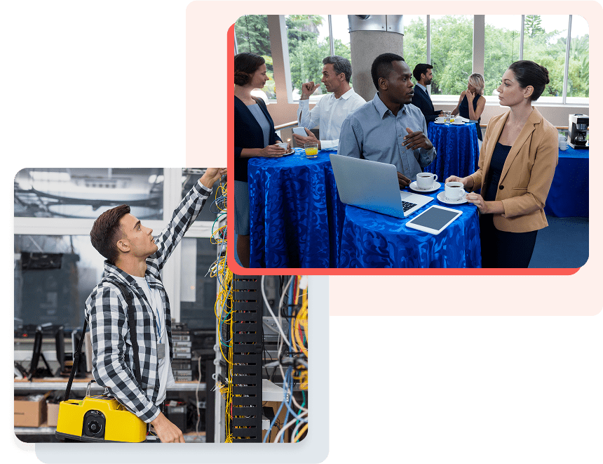 On-site support for check-in at events