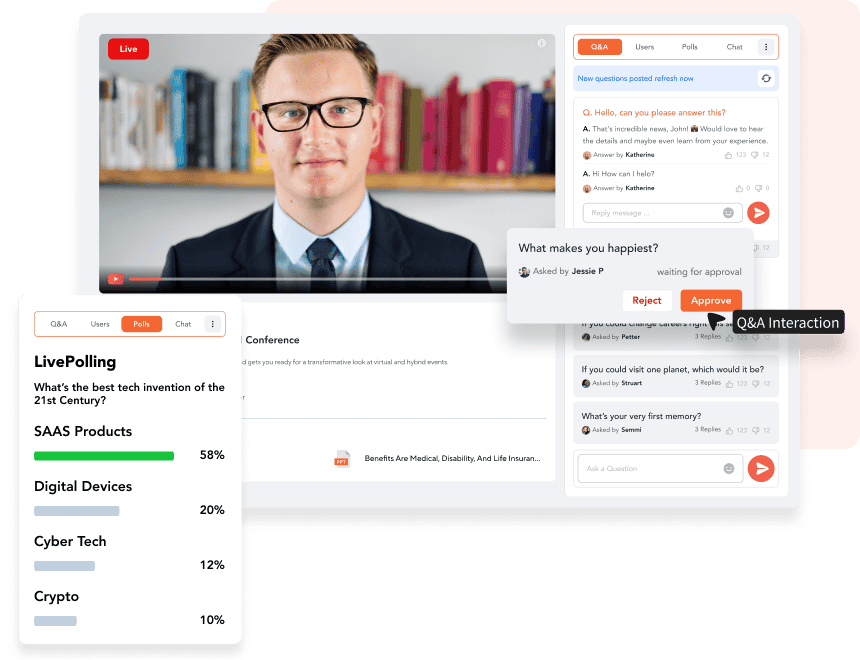 Reasons why you need an event app - Live polling for increased interactivity