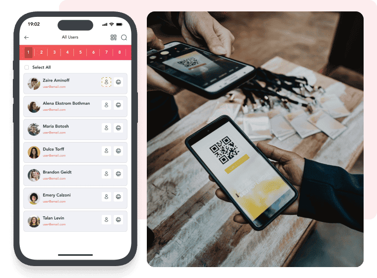 QR code on-site badge printing