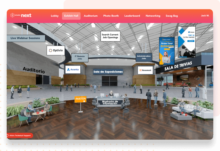 virtual event platform for an SKO 