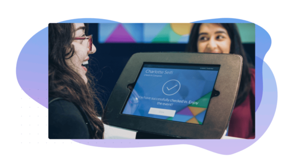 Using QR code + mobile app check in for event entry