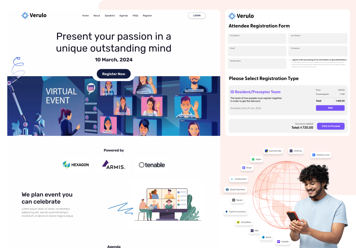 Capture Registrations in Minutes with Easy Sign-Ups.
