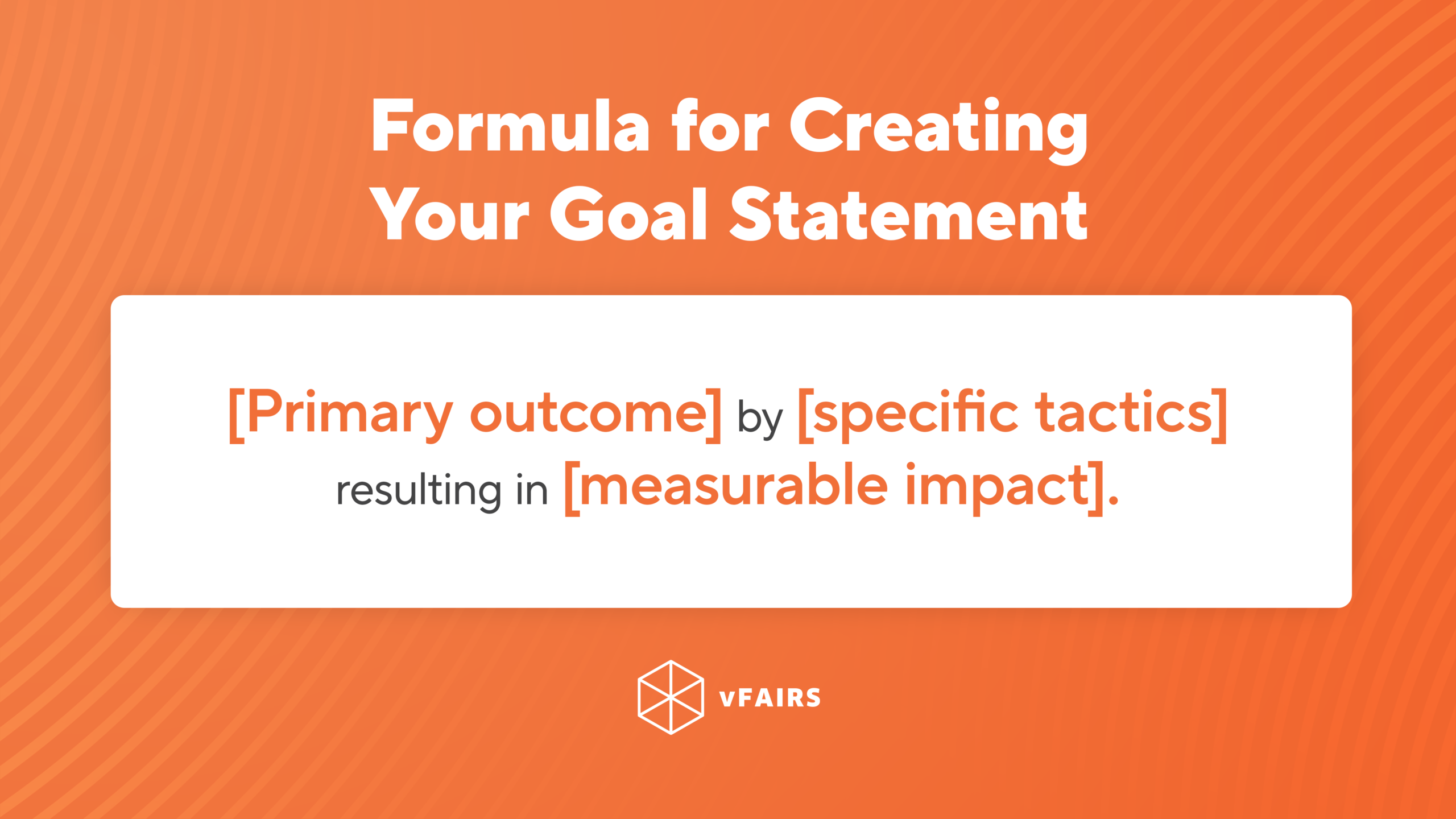 Formula for defining your goal statement