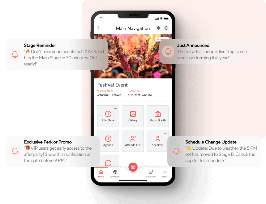 mobile app for festivals
