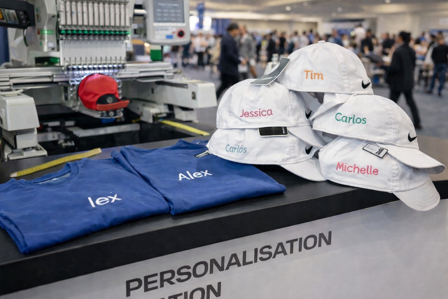 Live embroidery event activation idea