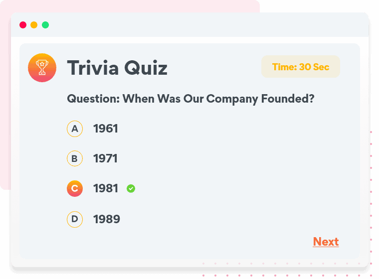 Virtual trivia games for event activation