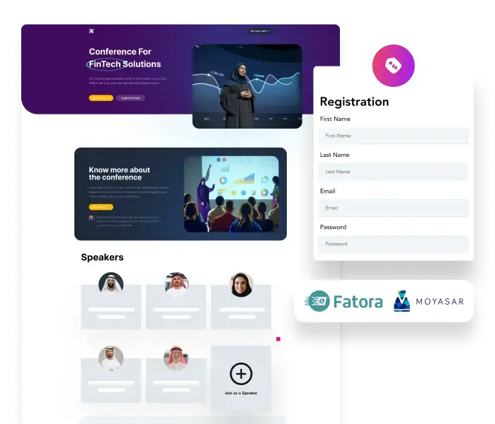 Sitios web de eventos e inscripción