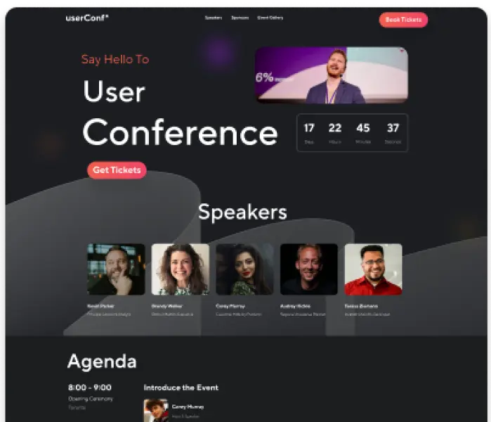 Sitios web de eventos e inscripción