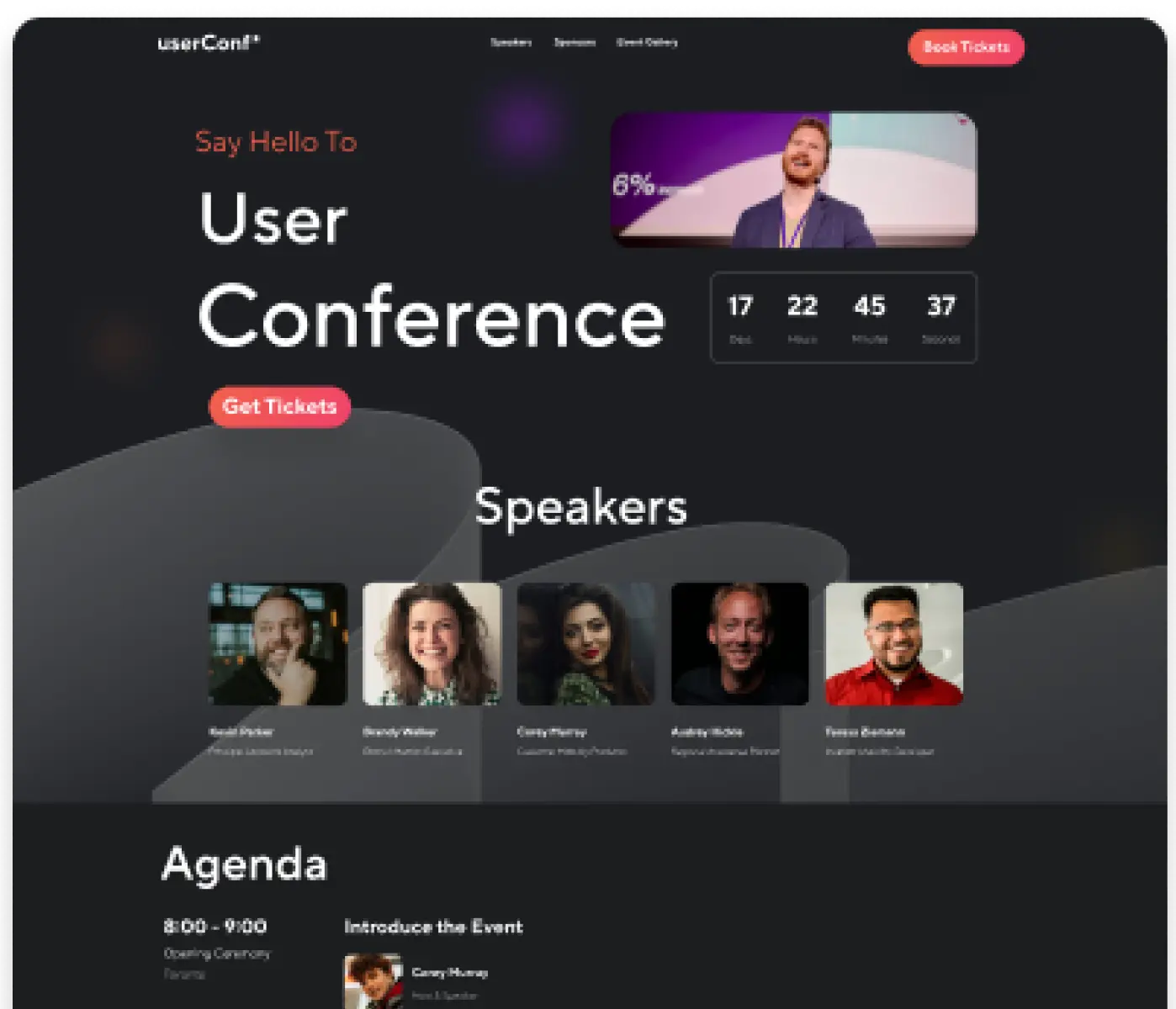Sites web des événements et inscription