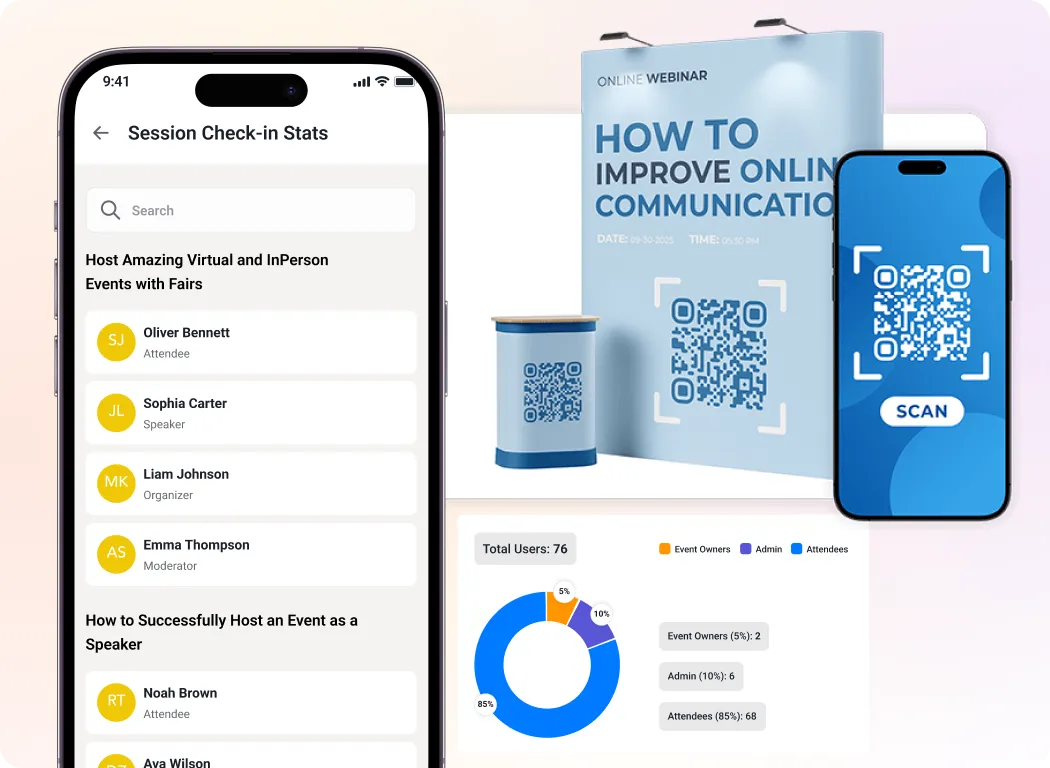 Track Session Attendance with QR Code Scans & Get Live Analytics.