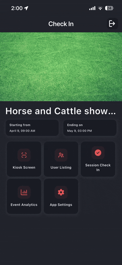 event analytics in the vFairs onsite app