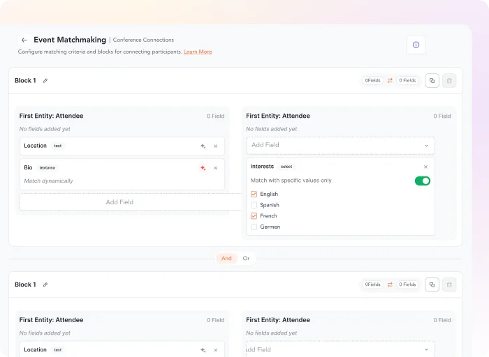 set-custom-rules-to-match-attendees-exhibitors