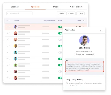 Speaker & Abstract Management