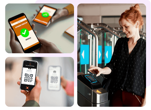 QR code badge check in