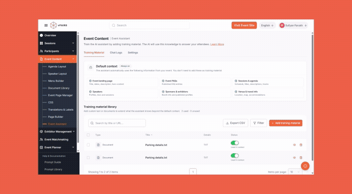 Setting up AI Event Assistant 