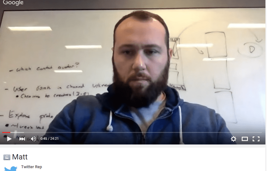 Twitter Representative Delivering Webinar